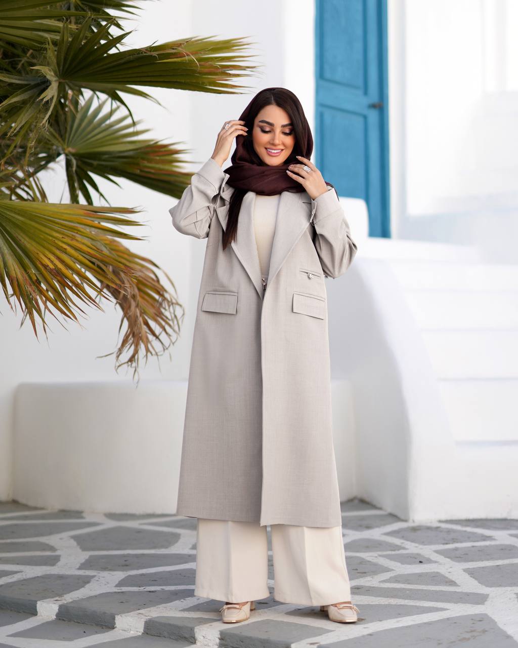 مانتو بلند گل کد 1270 - Image 6